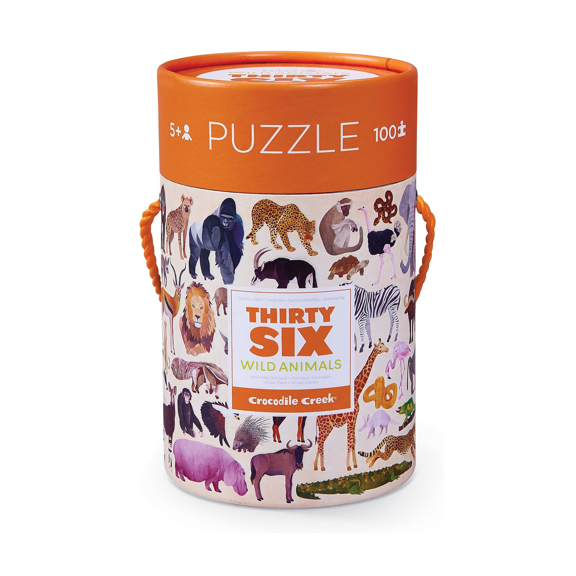 Crocodile Creek® Thirty-Six Wild Animals 100 Piece Jigsaw Puzzle
